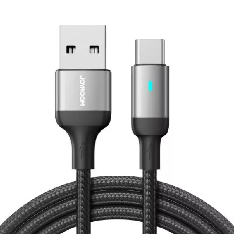 JOYROOM USB-A to USB-C andmekaabel, 3A, 1,2 m, must (S-UC027A10)