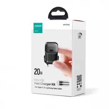 Joyroom USB-C 20W PD Mini Laadija USB-C-Lightning Kaabliga - Must