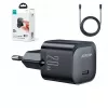 Joyroom USB-C 20W PD Mini Laadija USB-C-Lightning Kaabliga - Must