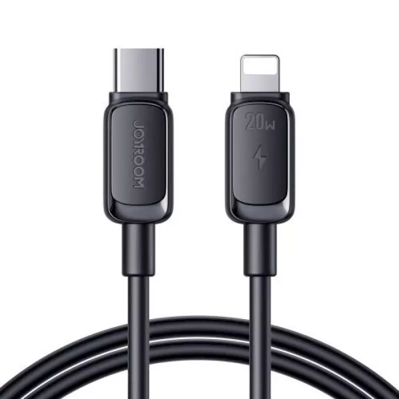JOYROOM USB-C to Lightning kaabel Multi-Color Series A14, 20W, 480 Mbps, 1,2 m, must (S-CL020A111B)