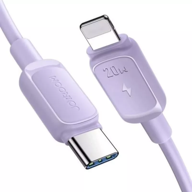 JOYROOM USB-C to Lightning kaabel Multi-Color Series A14, 20W PD, 480 Mbps, 1.2m, Lilla (S-CL020A11P)