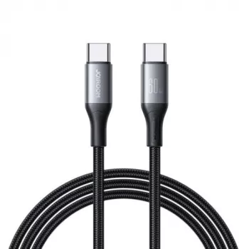 JOYROOM USB-C to USB-C Flash seeria kaabel A28 60W PD kiirlaadimine 480Mbps andmeedastus 2m must
