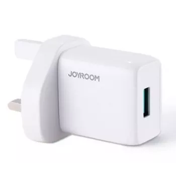 Joyroom USB seinadapter 2.1A UK-pistikuga (L-1A101) Valge
