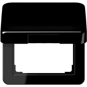 JUNG CD590KLSW Hinged Lid Cover Plate 50x50 mm Must Läikiv CD 500 sarjale