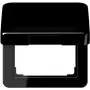 JUNG CD590KLSW Hinged Lid Cover Plate 50x50 mm Must Läikiv CD 500 sarjale