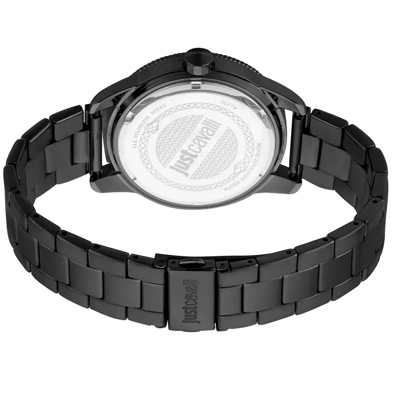JUST CAVALLI MAN JC1G179M0085 42mm Kvarts Analoog Sinise Sihtnäidikuga Roostevabast Terasest Võrk-käevõruga Randmekell