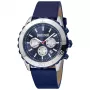 JUST CAVALLI MAN JC1G214L0045 44mm sinise numbrilaud ja nahkrihmaga käekell