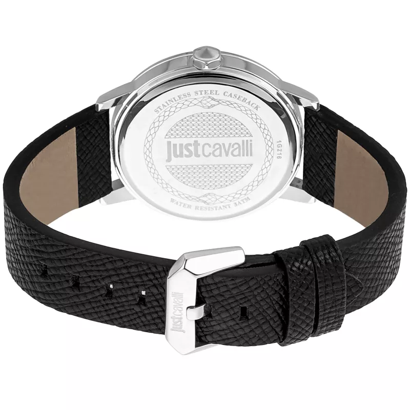 JUST CAVALLI MAN JC1G216L0015 42mm sinise numbrilaud ja nahkrihmaga kvartskell