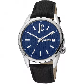 JUST CAVALLI meeste kvarts-analoogkell JC1G217L0025 42mm sinise numbrilaud ja sinise nahkrihmaga