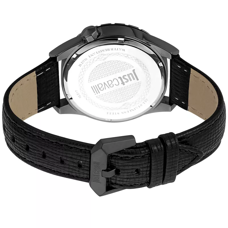 Just Cavalli meeste käekell JC1G217L0045 42mm musta numbrilauga nahkrihm