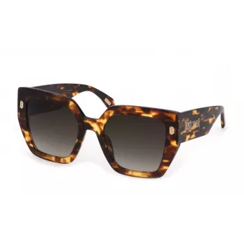 JUST CAVALLI naiste päikeseprillid SJC021-530743 Havana atsetaatraamiga, pruuni gradiendiga läätsed 53mm