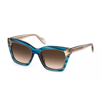 JUST CAVALLI Naiste Päikeseprillid SJC024V520931 Havana atsetaatraamiga, pruunide gradientläätsedega 52mm