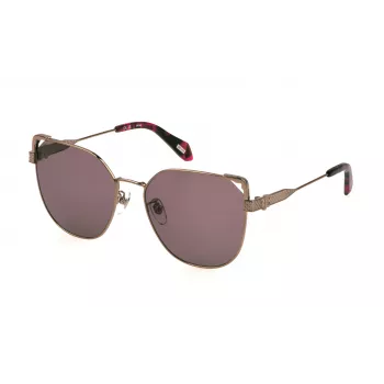 JUST CAVALLI Naiste Päikeseprillid SJC042-580A39 Havana Pruun Liblikakujuline Atsetaatraam Pruuni Gradientläätsega 58/14/140 mm