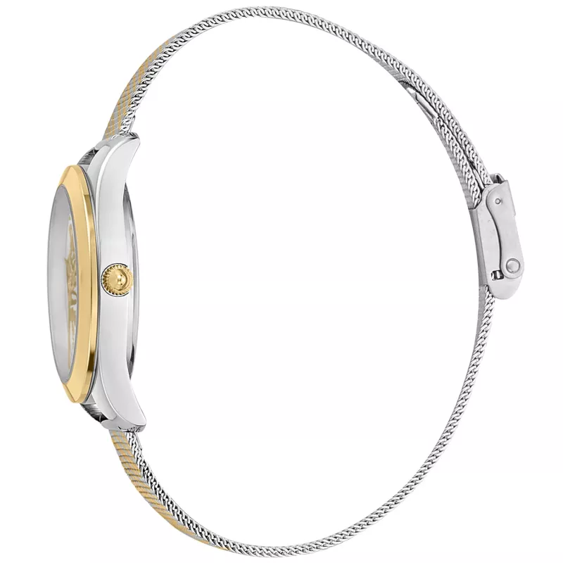 JUST CAVALLI Naiste Kell JC1L210M0065 32mm Hõbedane Roostevabast Terasest Milano Silmkoekäevõru