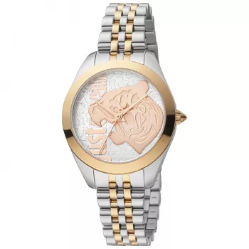 JUST CAVALLI naiste käekell JC1L210M0185 32mm roostevaba teras hõbedane Milano silmkoekett