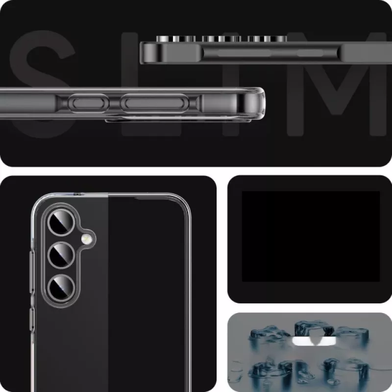 JUST MUST JM antibakteriaalne TPU-ümbris Samsung Galaxy A55 5G jaoks - läbipaistev