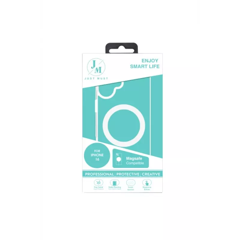 JUST MUST JM MAGSAFE CRYSTAL I for iPhone 16 Clear