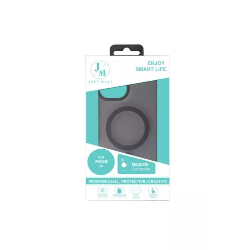 JUST MUST JM MAGSAFE SILK FROST I for iPhone 16 Black