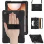 JUST MUST JM Rugged Case Grip Samsung Galaxy Tab A11+ jaoks rihmaga, must
