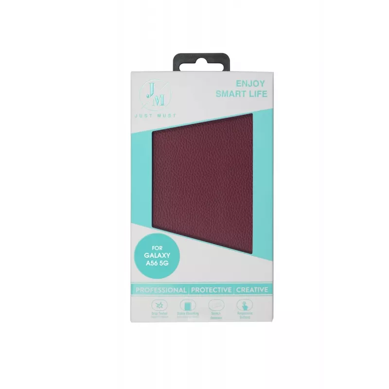 JUST MUST JM STAND FLIP CASE Galaxy A56 jaoks, Burgundia