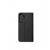 JUST MUST JM Stand Flip Case Samsung Galaxy A35 5G jaoks, must – PU-nahast rahakott kaarditaskute ja alusega