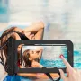 JUST MUST Veekindel telefoniümbris must – IPX8 30m sukeldatav kott nutitelefonidele