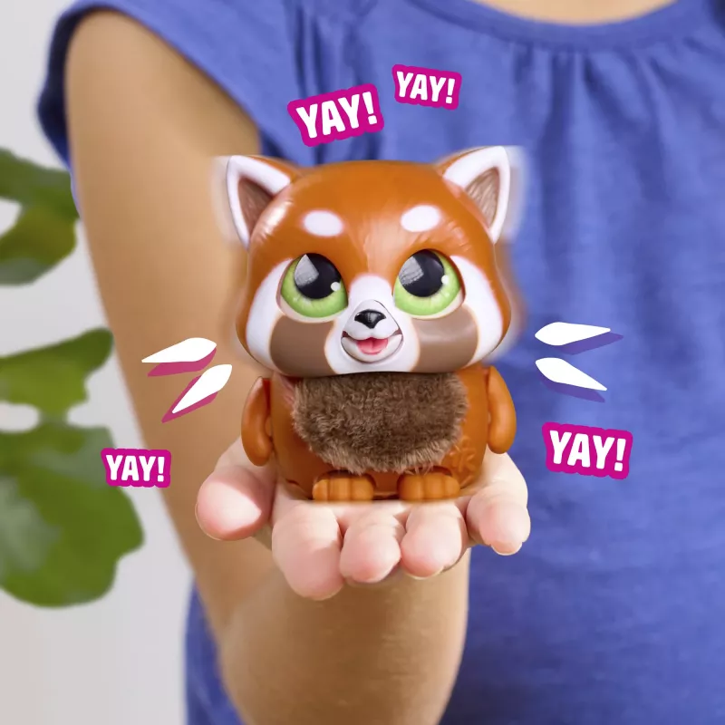 JUST PLAY furReal Handfuls - Punane Panda Interaktiivne Pehme Mänguasi