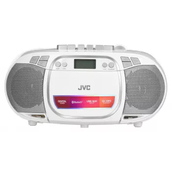 JVC RC-E451W kaasaskantav CD-mängija FM/AM-raadioga, AUX-sisend, bassivõimendus, valge