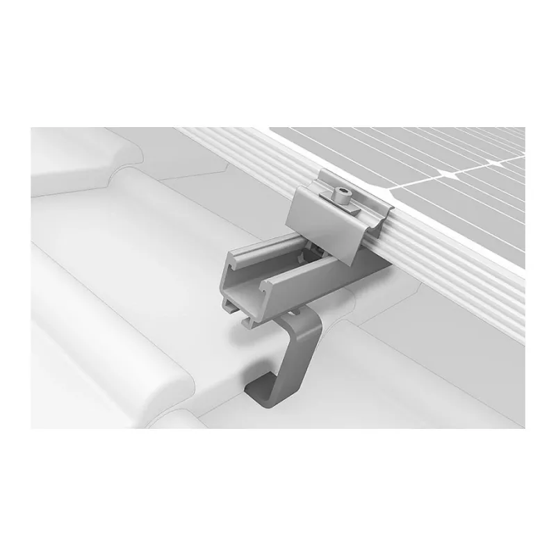 K2 Systems 1000001 Katusekonks kivikatustele, roostevaba teras, alusplaat 150x60x5 mm, vars 30x6 mm