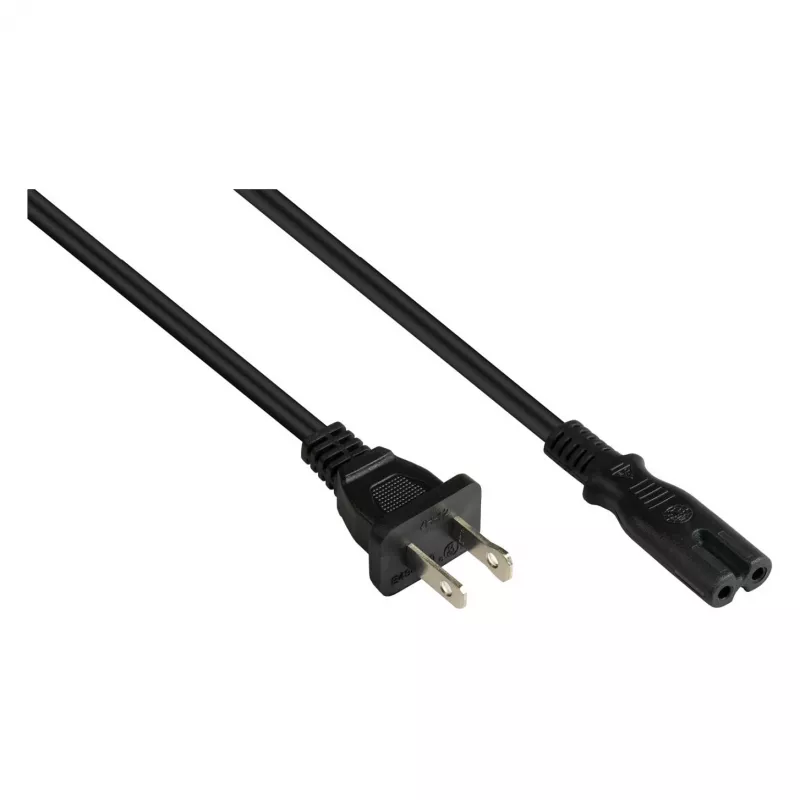 kabelmeister vahelduvvoolu toitejuhe NEMA 1-15P kuni IEC C7 UL loetletud must 3 m (SK4070-S030)