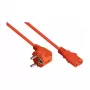 Kabelmeister Nurgeline Schuko kuni C13 toitekaabel 0.5m Oranž