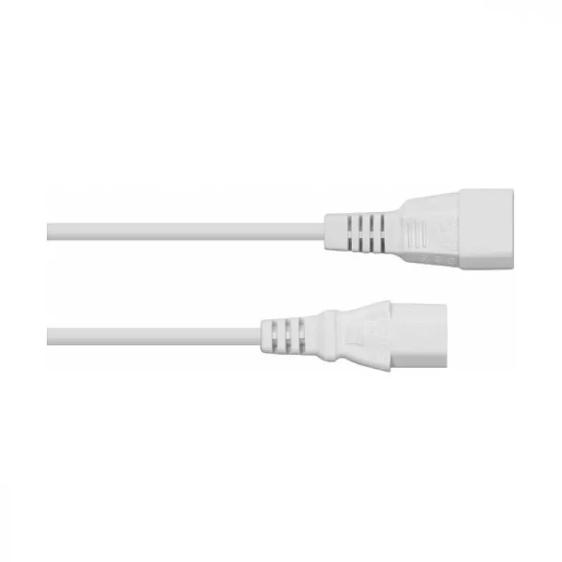 Kabelmeister C14 to C13 pikenduskaabel, valge, 0,5 m