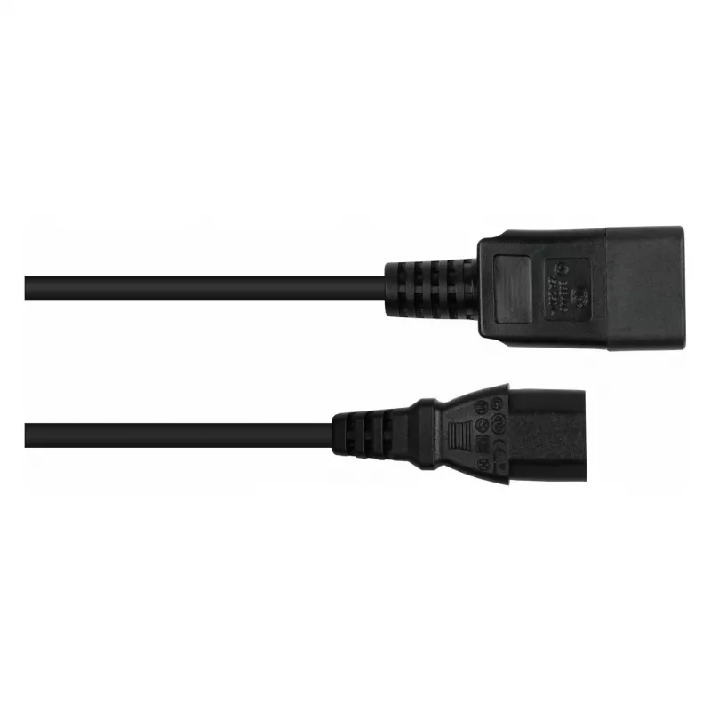 Kabelmeister C20 kuni C13 toitepikenduskaabel, 2m, Must