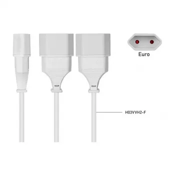 kabelmeister Euro pikendusjuhe 3 Schuko pistikupesaga, 0,25 m, must (16 A, 3680 W)