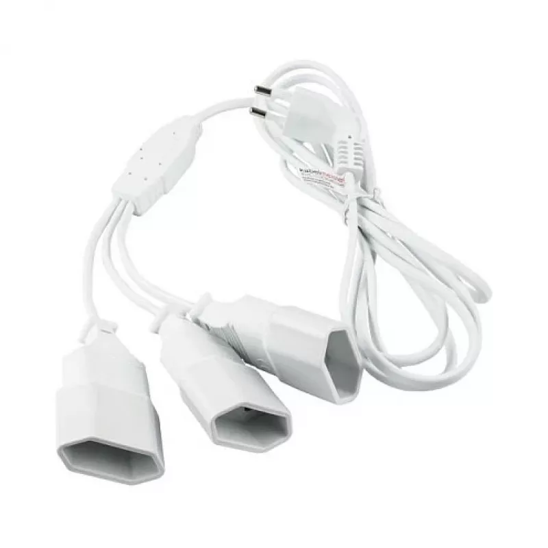 kabelmeister Euro pikendusjuhe 3 Schuko pistikupesaga, 0,25 m, must (16 A, 3680 W)