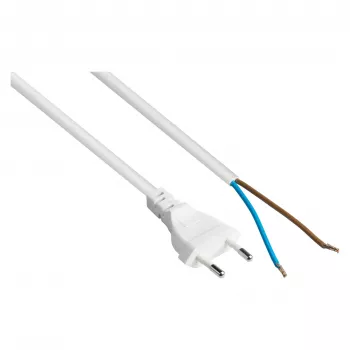 Kabelmeister Euro toitekaabel lahtise otsaga, 3m, valge (H03VVH2-F)