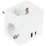 KABELMEISTER pistikupesakuubik 3x Schutzkontakt pistikupesa, USB-C 20W PD 3.0 ja USB-A 18W, 1,5m, valge