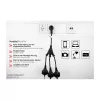 Kabelmeister SK0103-S002 3-suunaline Schuko jaotur, 90° nurgaga pistik, 0,2m kaabel, must