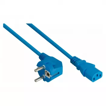 KABELMEISTER SK0130-B050 Nurgeline Schuko-C13 toitekaabel, sinine, 5m