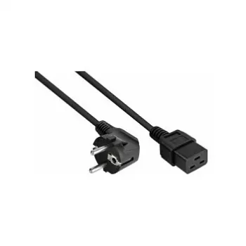 Kabelmeister SK0190-S050 Schuko toitejuhe, 90° nurga all CEE 7/7 kuni C19, 5m, must