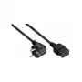Kabelmeister SK0190-S050 Schuko toitejuhe, 90° nurga all CEE 7/7 kuni C19, 5m, must