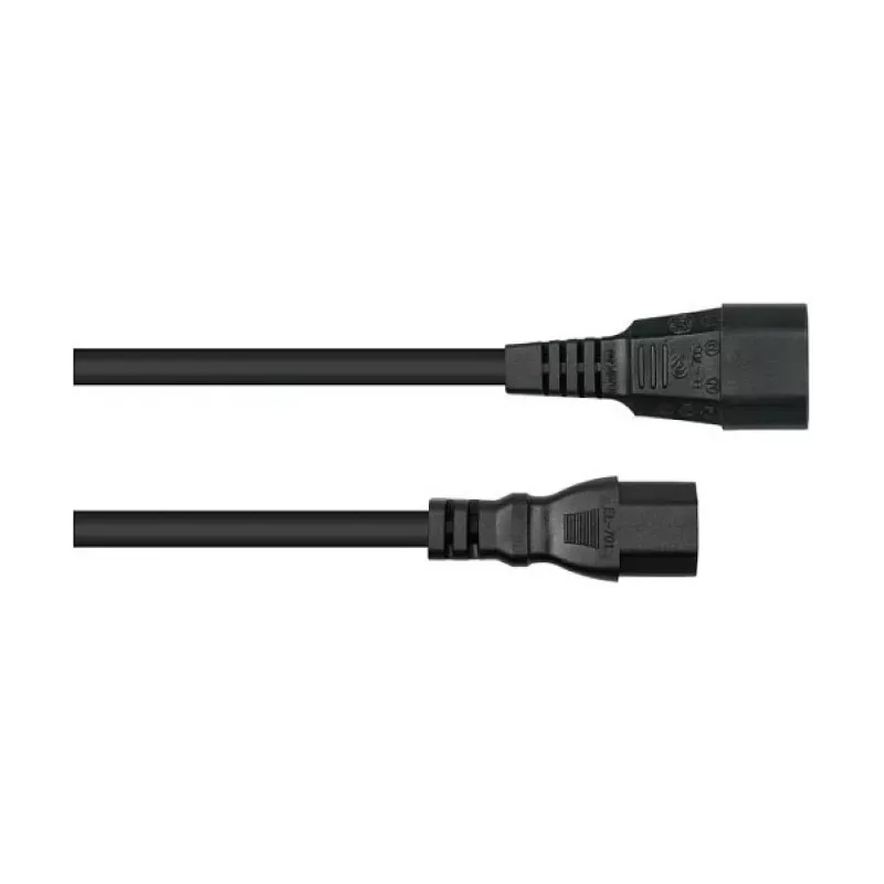 Kabelmeister SK1450-S050 IEC C14-C15 toitekaabel 5m, 10A, 250V, must