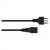 Kabelmeister SK6530-S018 toitejuhe, Itaalia tüüp I (CEI 23-16) – IEC C13, 0,5 m, must