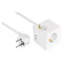 kabelmeister pistikupesakuubik 3 pesaga USB-C ja USB-A-ga, valge, 2m