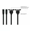 Kabelmeister USB 2.0 pikenduskaabel, Type-A isane pistik paneelikinnitusega Type-A emane pistikupesa, 1m, must
