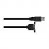 Kabelmeister USB 2.0 pikenduskaabel, Type-A isane pistik paneelikinnitusega Type-A emane pistikupesa, 1m, must