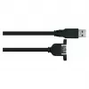Kabelmeister USB 3.0 paneelikinnitusega pikenduskaabel – Type-A isane kuni emane, 3m, must (UL sertifitseeritud)