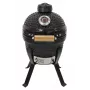 Kamado Bono Picnic Ceramic Grill 13 inch Kamado Grill koos käruga, Charcoal, Black