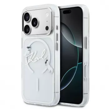 Karl Lagerfeld Apple iPhone 18 Pro Max HC MagSafe IML läbipaistev kate Karl Script logoga