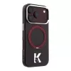 Karl Lagerfeld IML Ring Stand 360 Kameo Metal MagSafe ümbris iPhone 18 Pro / 17 Pro jaoks - Burgundia